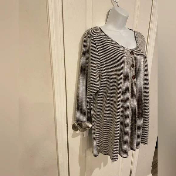 Star Vixen Peasant style top 3/4 Sleeve Tunic Blouse 2X - Picture 3 of 11